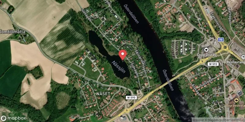 Satellitbild över Nässjön i Gagnef