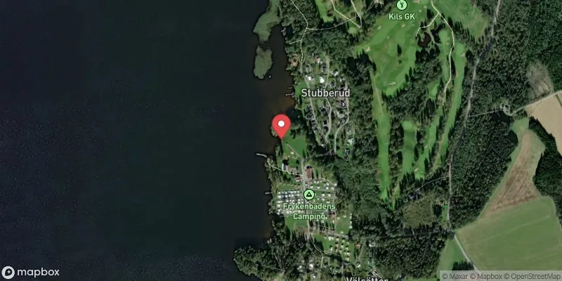 Satellitbild över Nedre Fryken, Frykenbaden i Kil