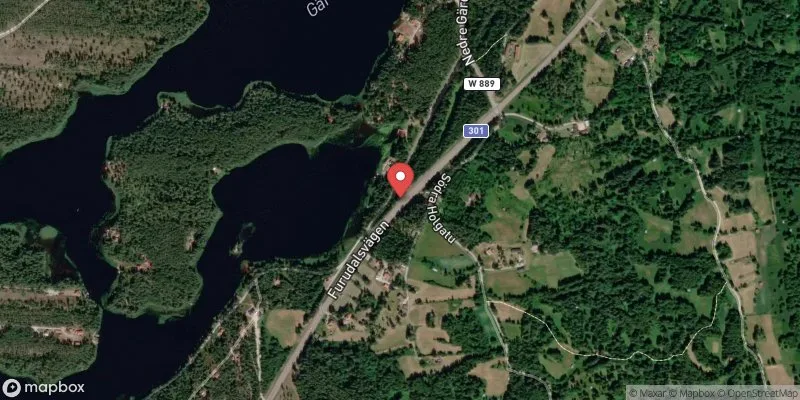 Satellitbild över Nedre Gärdsjö i Rättvik