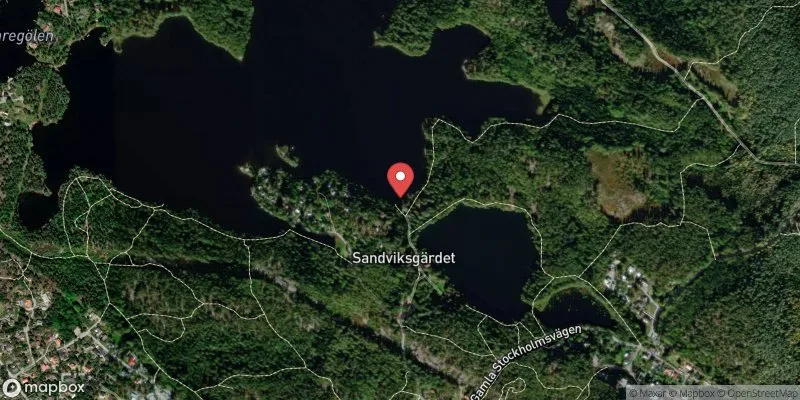 Satellitbild över Nedre Glottern Gransjönäsbadet i Norrköping