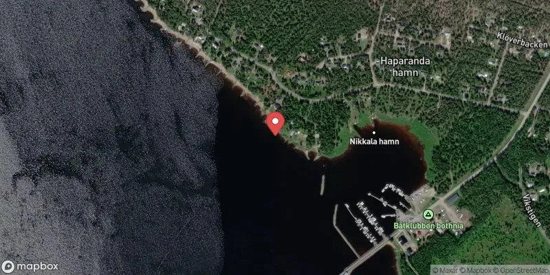 Satellitbild över Nikkala hamn i Haparanda