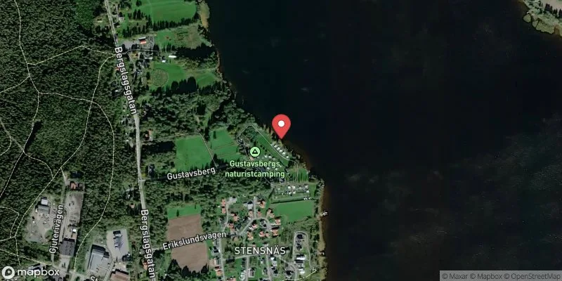 Satellitbild över Norasjön, Gustavsbergs camping i Nora