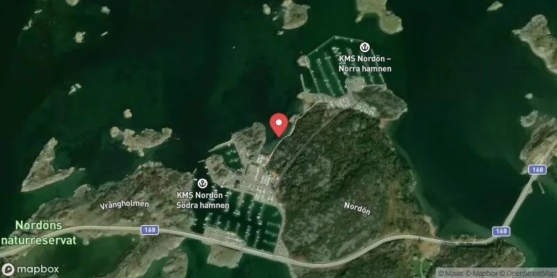 Satellitbild över Nordön Rökan i Kungälv