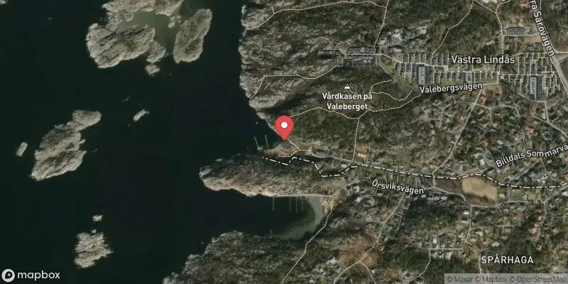 Satellitbild över Nordrevik i Göteborg