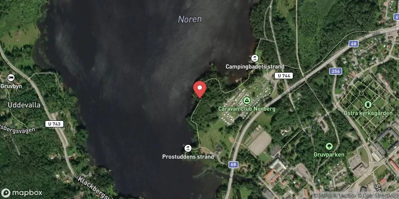 Satellitbild över Noren, Campingbadet i Norberg