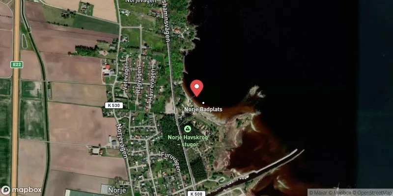 Satellitbild över Norje Havsbad i Sölvesborg