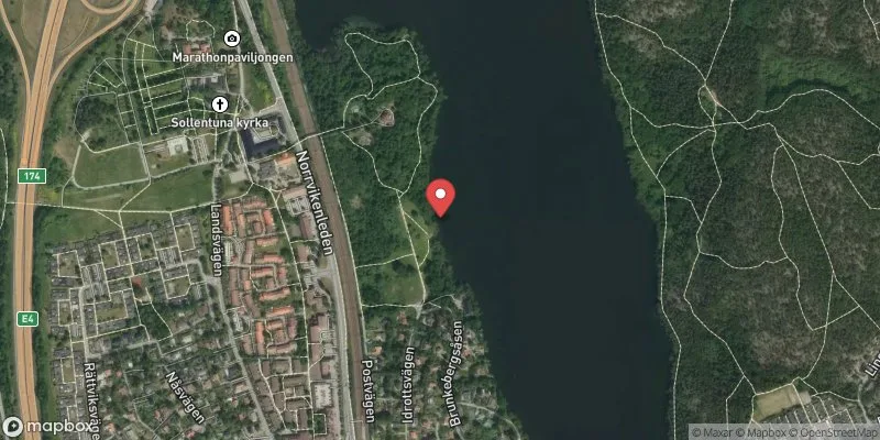 Satellitbild över Norrviken, Torparängen i Sollentuna