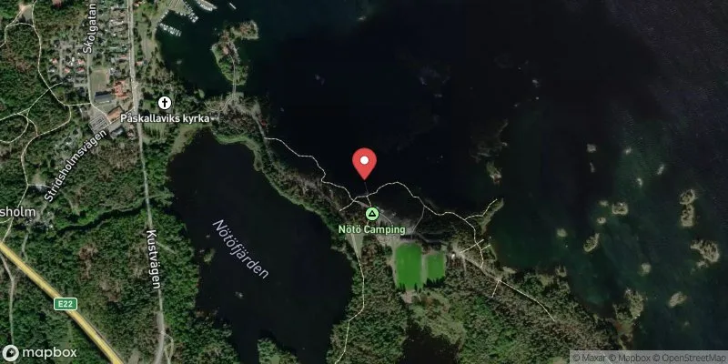 Satellitbild över Nötö i Oskarshamn