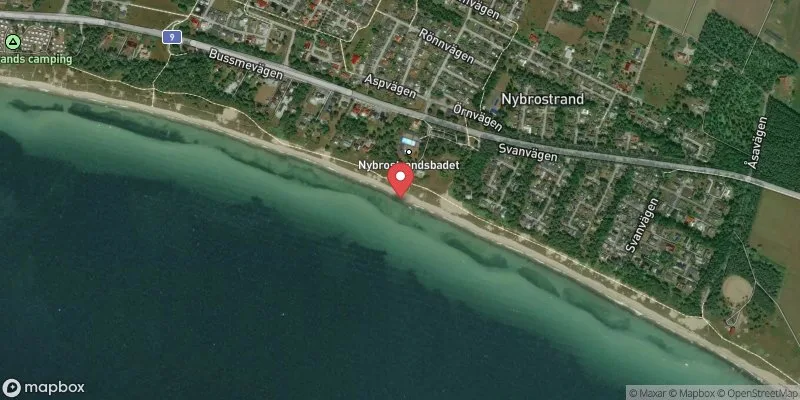 Satellitbild över Nybrostrand i Ystad