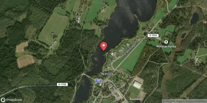 Satellitbild över Nygårdssjön i Tranemo