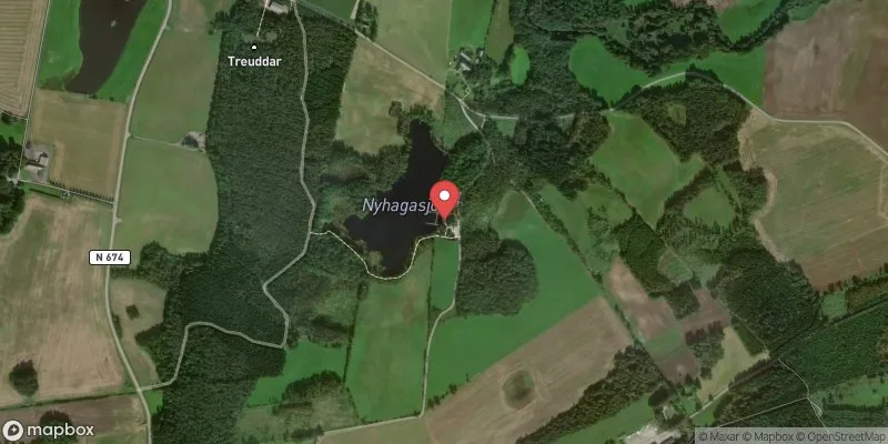 Satellitbild över Nyhagasjön i Falkenberg