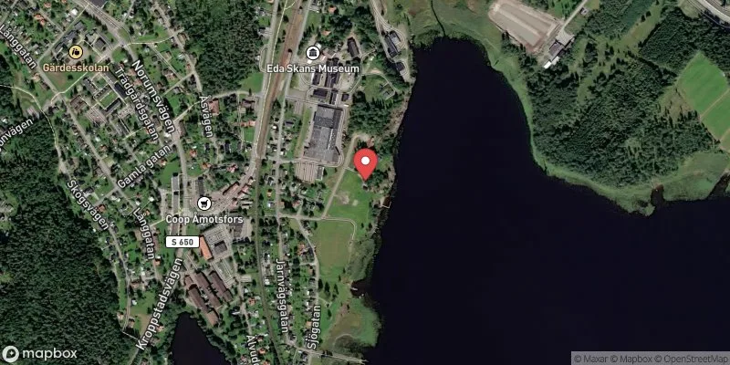 Satellitbild över Nysockensjön, Lögarberget i Eda