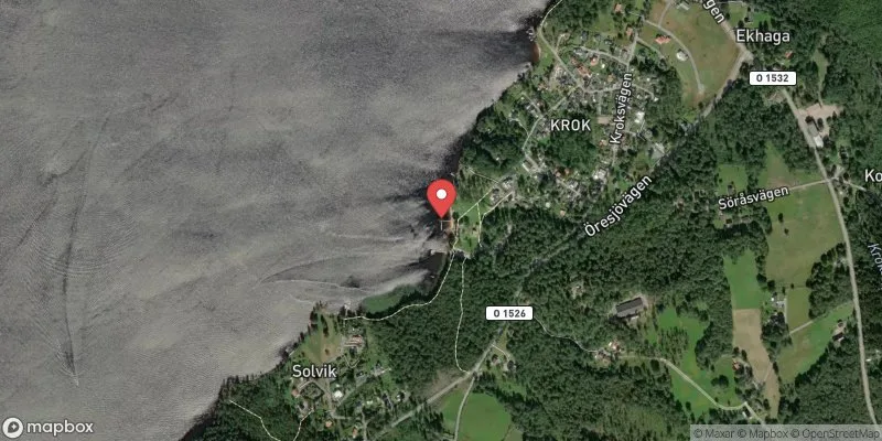 Satellitbild över Ö:a Öresjön, Mos strand i Mark