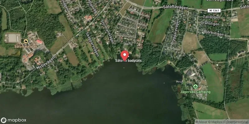 Satellitbild över Ö:a Ringsjön, Sätofta bad- och båtplats i Höör
