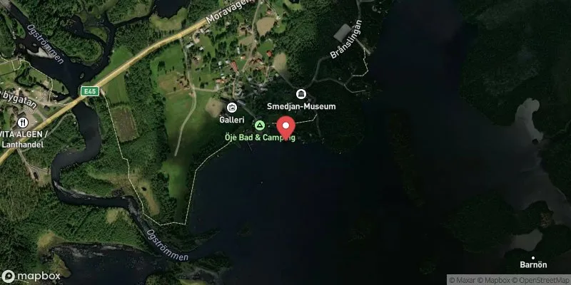 Satellitbild över Öjesjön i Malung