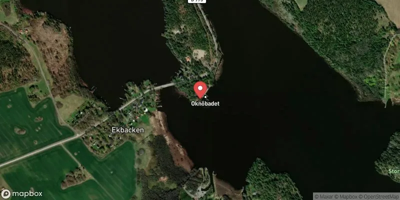 Satellitbild över Oknöbadet i Strängnäs