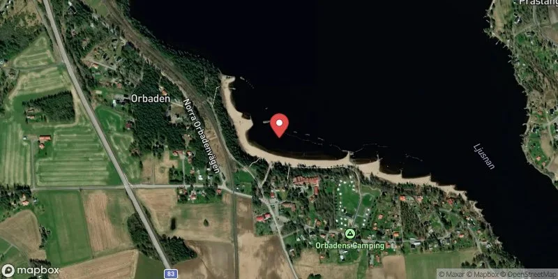 Satellitbild över Orbaden i Bollnäs