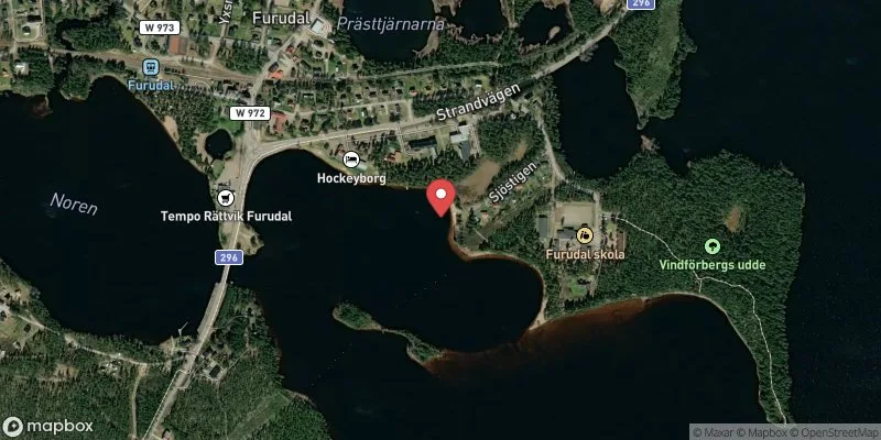 Satellitbild över Oresjön, Furudalsbadet Sjöstigen i Rättvik