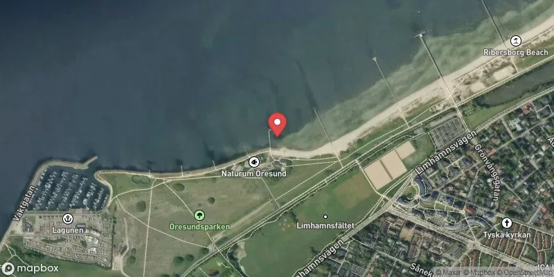 Satellitbild över Öresunds Funkis i Malmö