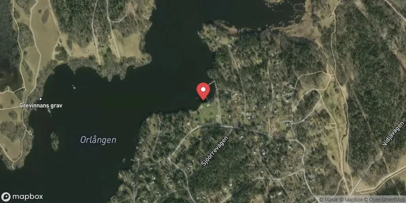 Satellitbild över Orlången, Ringsättrabadet i Huddinge