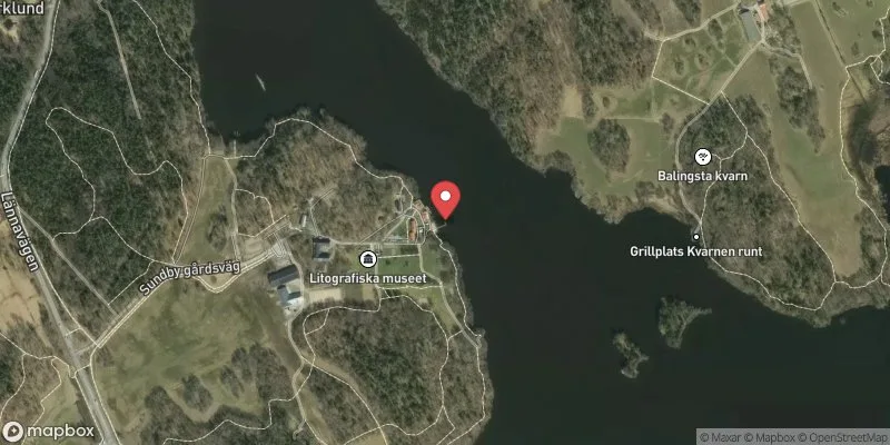 Satellitbild över Orlången, Sundby Gård i Huddinge