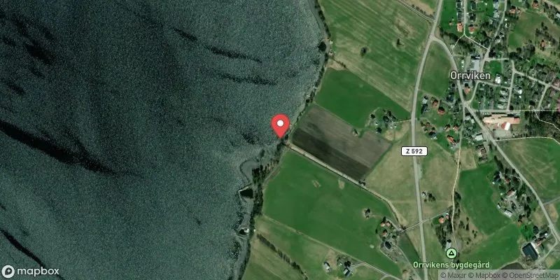 Satellitbild över Orrvikenbadet i Östersund