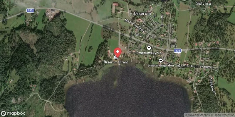 Satellitbild över Örserumsbadet i Jönköping