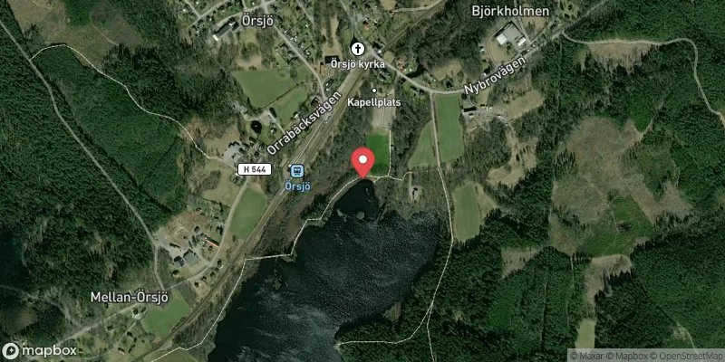 Satellitbild över Örsjösjön i Nybro