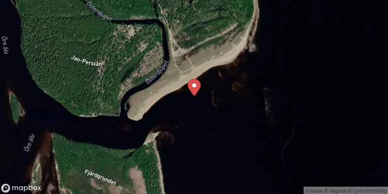 Satellitbild över Örstensbadet i Nordmaling