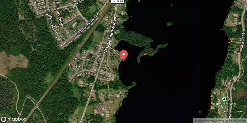 Satellitbild över Osbysjön, Spegeldammen i Osby