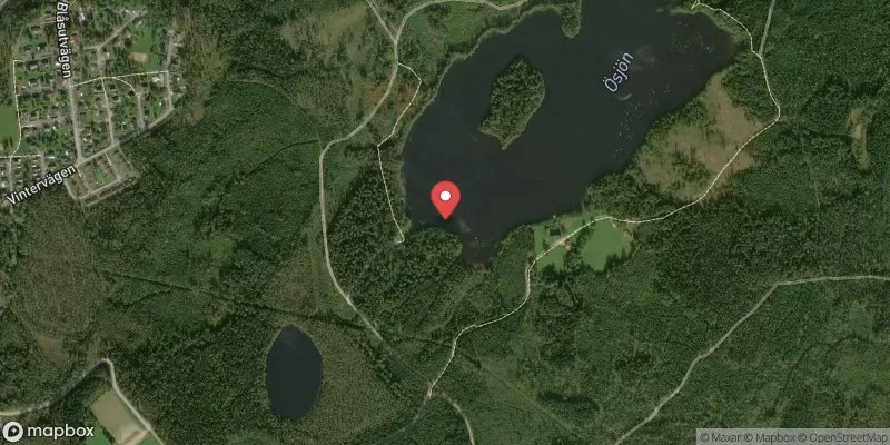 Satellitbild över Ösjön i Tranemo