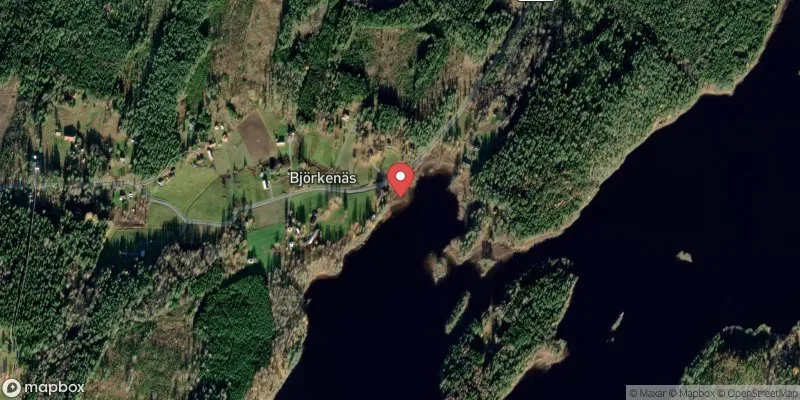 Satellitbild över Östen, Björkenäset i Årjäng