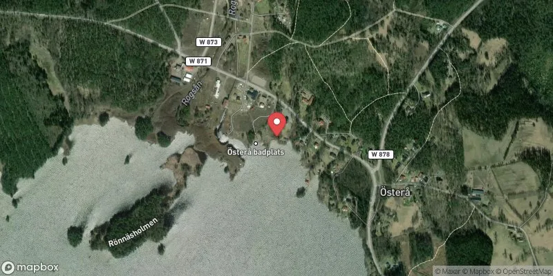 Satellitbild över Österå i Falun