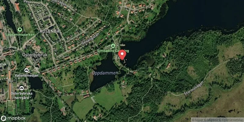 Satellitbild över Österbybruk, Simbadet i Östhammar