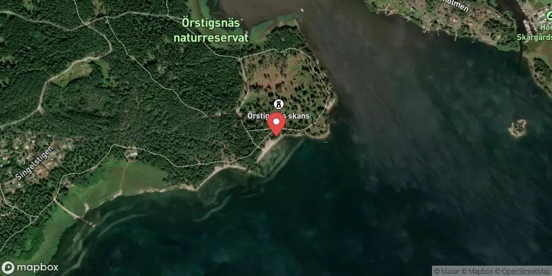 Satellitbild över Östersjön, Näsudden i Nyköping