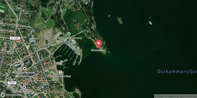 Satellitbild över Östhammar, Krutudden i Östhammar