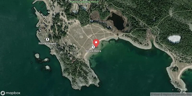 Satellitbild över Östra havsbadet, Hölick i Hudiksvall