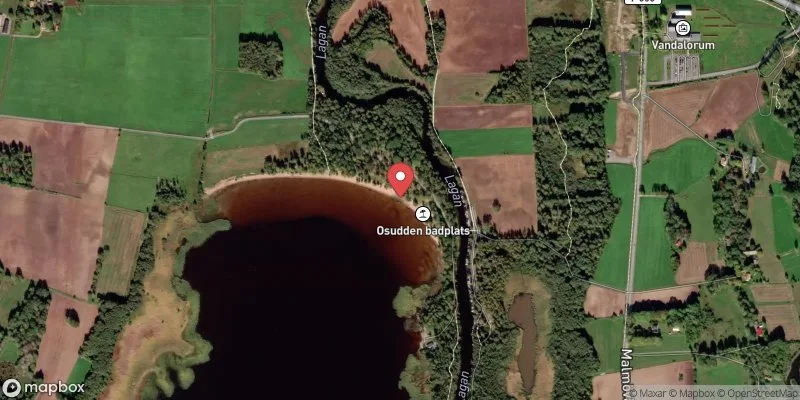 Satellitbild över Osudden, Vidöstern i Värnamo