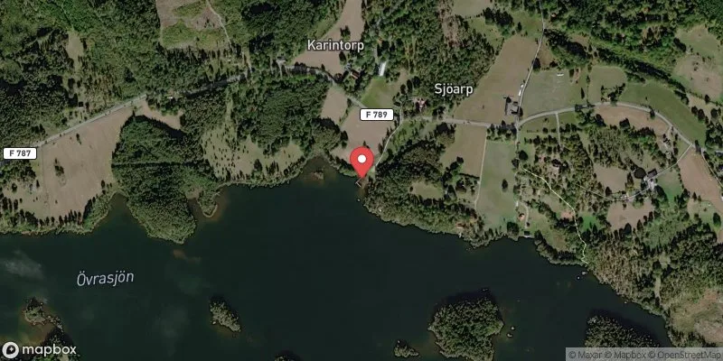 Satellitbild över Övrasjön, Skirö i Vetlanda