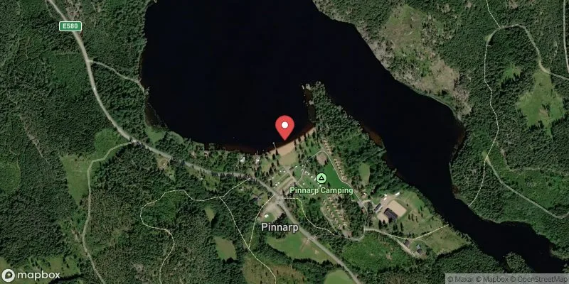 Satellitbild över Övre Föllingen, Pinnarpsbadet i Kinda