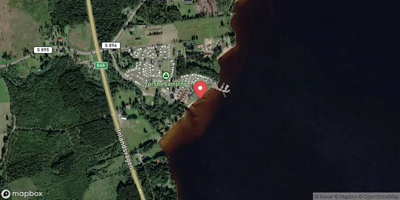 Satellitbild över Övre Fryken Bredviken i Torsby