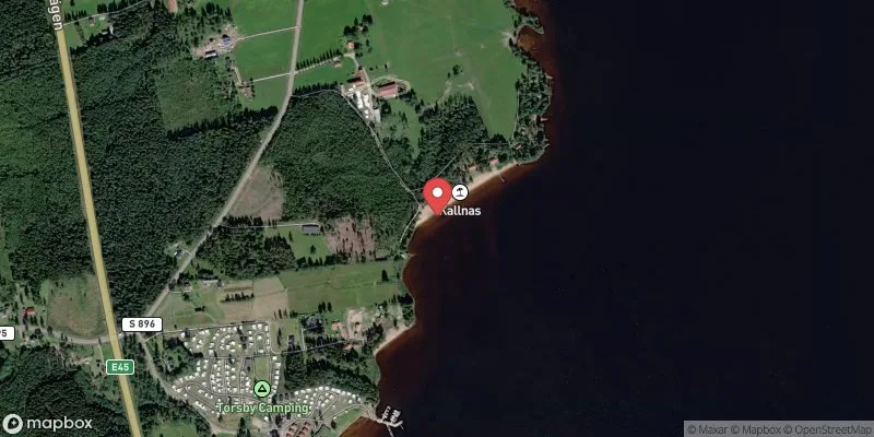 Satellitbild över Övre Fryken Kallnäs i Torsby