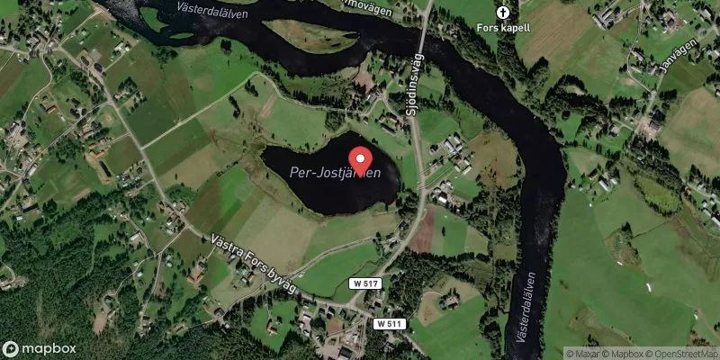 Satellitbild över Per-Jostjärn i Malung