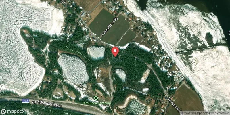 Satellitbild över Pottan (Stordjupviken), Hemlun i Piteå