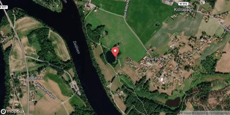 Satellitbild över Präst-Olles sjö i Gagnef