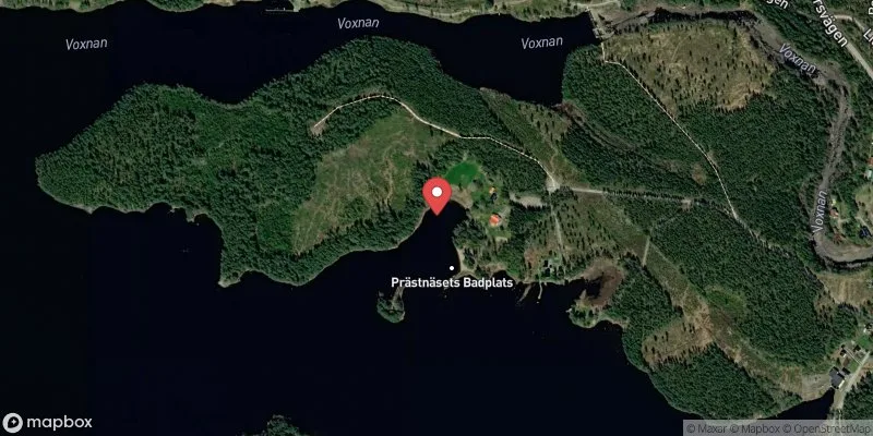 Satellitbild över Prästnäset i Bollnäs