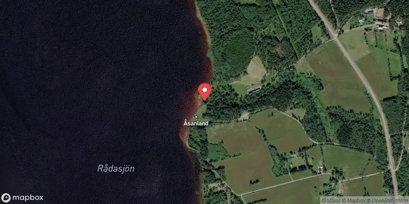 Satellitbild över Rådasjön, Åsarnabadet i Hagfors
