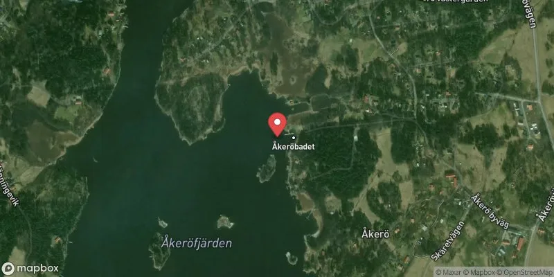 Satellitbild över Rådmansö, Åkeröbadet i Norrtälje