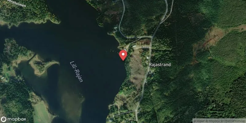 Satellitbild över Rajastrands badplats i Dorotea