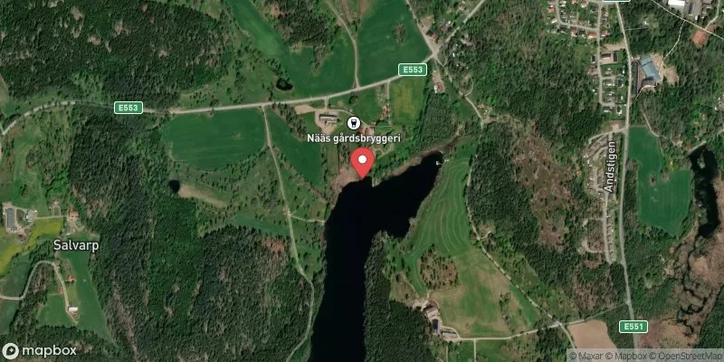 Satellitbild över Raklången, Näs i Ydre